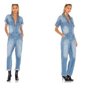 Pistola Grover Denim Field Light Blue Denim Jumpsuit